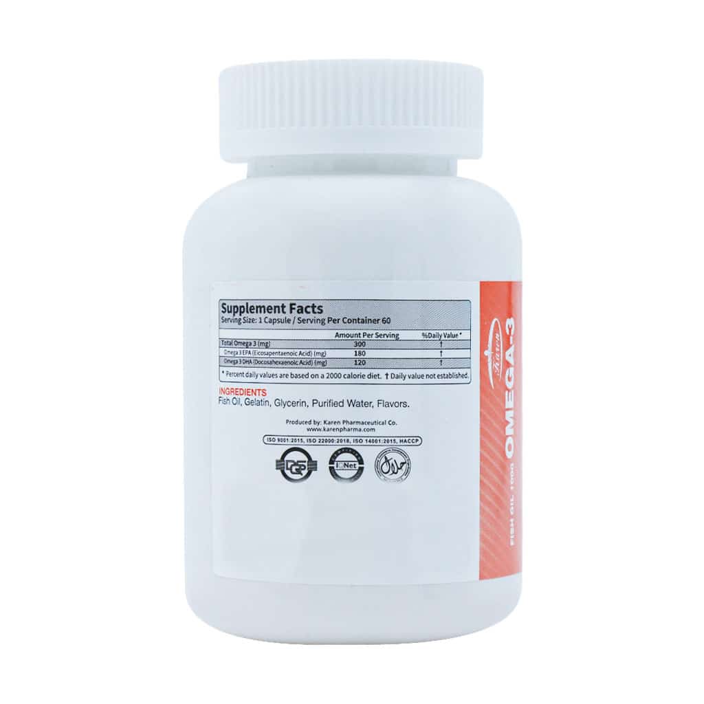 سافت ژل امگا 3 1000 میلی گرم کارن 60 عددی 2 امگا 3 کارن