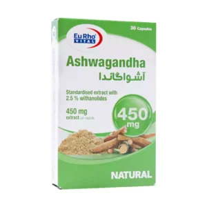 Eurhovital Ashwagandha 30 Caps کپسول آشواگاندا یوروویتال 30 عدد
